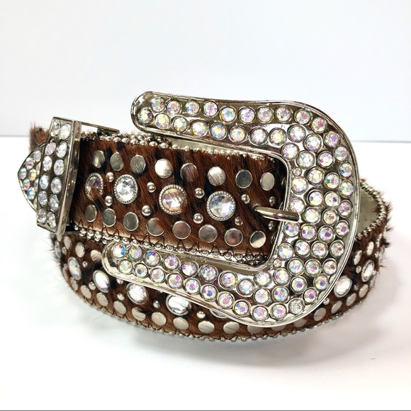 No Tag Accessories - Boho Western Style Animal Print & Bling Belt M